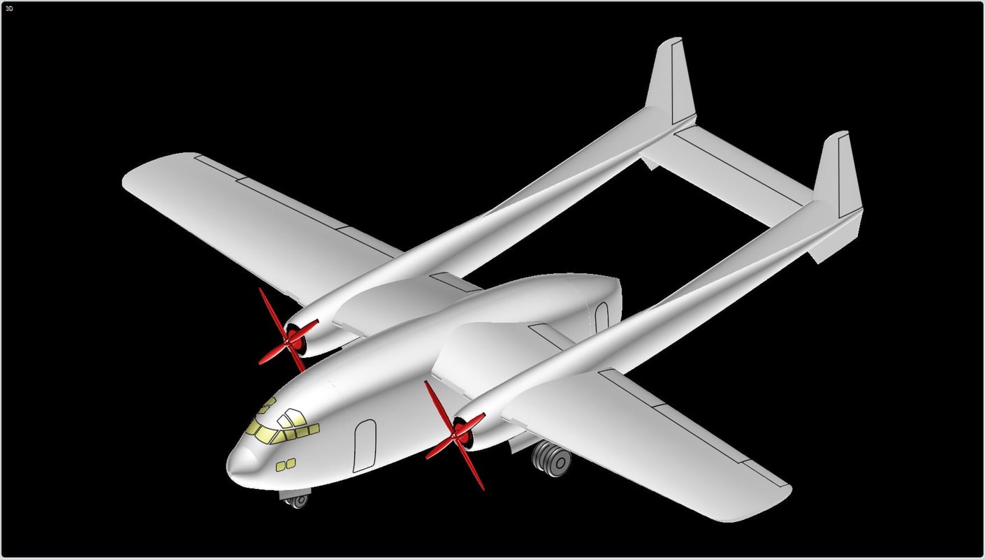Flying airplane 3d models